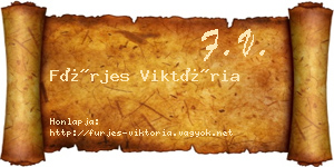 Fürjes Viktória névjegykártya